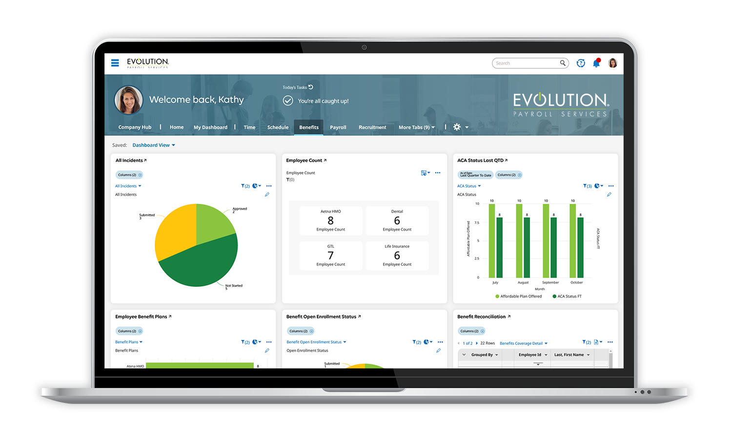 Employee Benefits Software Device Screenshot